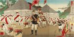 Triumphal return of victorious Japanese imperials