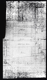 Coral Gables Elementary School plan of window frames. Coral Gables, Florida