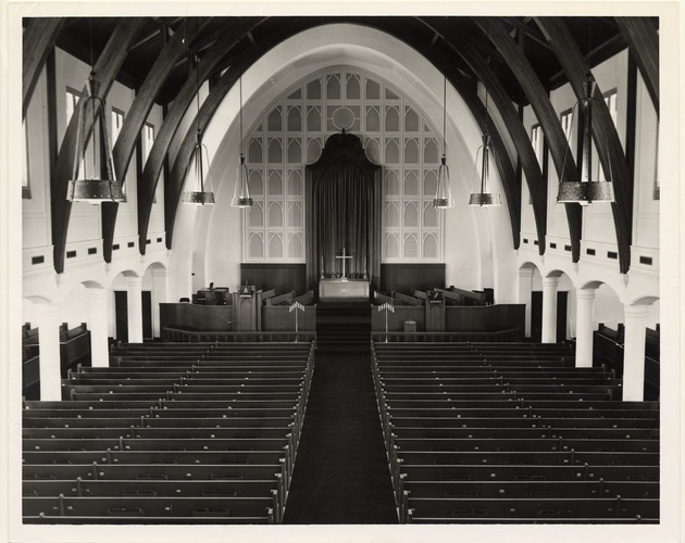 First United Methodist Church. Interior view. Coral Gables, Florida - Recto