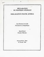 [1991-02-15] Deklarasyon Politik Jeneral