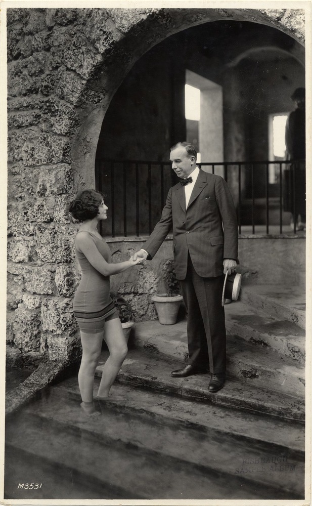Ruth Woodall and Mr. Nichols at the Venetian Pool. Coral Gables, Florida - Recto
