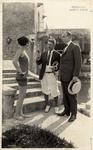 Ruth Woodall with Alexander Ott and Mr. Nichols at the Venetian Pool. Coral Gables, Florida
