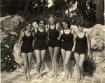 Teenage girls at the Venetian Pool. Coral Gables, Florida
