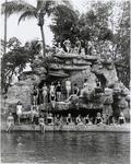 Group of young women at Venetian Pool. Coral Gables, Florida