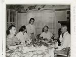 General Dwight D. Eisenhower sharing the table with other men at Pratt General Hospital former Biltmore Hotel. Coral Gables, Florida