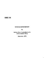 Memorandum Report on Surface Water Availability in the Caloosahatchee Basin