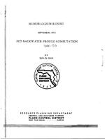 Memorandum report: FCD backwater profile computation