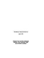 [1976-04] Predictive Water Demand Model for Central and Southern Florida