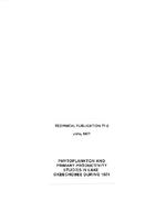 Phytoplankton and Primary Productivity Studies in Lake Okeechobee During 1974