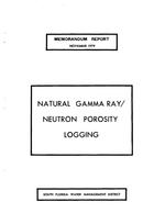 [1979-11] Natural Gamma Ray/Neutron Porosity Logging