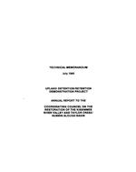 Upland Detention/Retention Demonstration Project: Annual Report to the Coordinating Council on the Restoration of the Kissimmee River Valley and Taylor Creek/Nubbin Slough Basin