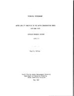 Water quality analysis in the water conservation areas 1978 and 1979, interim progress report.