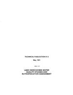[1981-05] Lake Okeechobee water quality studies and eutrophication assessment