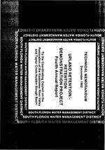 Upland Detention/Retention Demonstration Project; Fourth Annual Report to the Coordinating Council on the Restoration of the Kissimmee River Valley and Taylor Creek/Nubbin Slough Basin