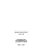 [1982-01] Hydrogeologic reconnaissance of Lee County, Florida Part 1: Text