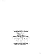 [1982-09] Application of DC resistivity surveys to regional hydrogeologic investigations, Collier County, Florida