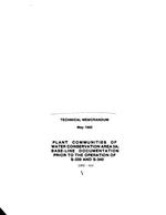 [1983-05] Plant Communities of Water Conservation Area 3A : Base-Line Documentation Prior to the Operation of S-339 and S-340