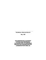 [1983-05] Decomposition, nutrient uptake and microbial colonization of sawgrass and cattail leaves in water conservation area 2A