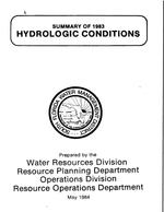 [1984-05] Summary of 1983 Hydrologic Conditions