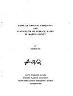 [1985-11] Rainfall Drought Frequency and Availability of Surface Water in Martin County