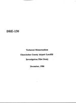 [1986-12] Okeechobee County Airport Landfill Investigation Pilot Study