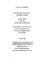 [1988-02] Lake Okeechobee water quality monitoring program