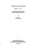 [1988-06] Water Budget Analysis WATER CONSERVATION AREA I