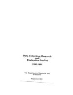 [1991-09] Data collection, research and evaluation studies