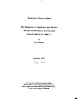 [1992-01] The response of vegetation and benthic macroinvertebrates to constructed littoral habitat in canal 51