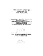 Preliminary Report on Rainstorm of June 23-30, 1992