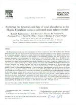 [2001-02] Exploring the dynamics and fate of total phosphorus in the Florida Everglades using a calibrated mass balance model
