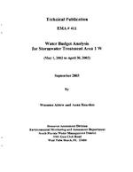 
Water budget analysis for Stormwater Treatment Area 1 W (May 1, 2002 to April 30, 2003)
