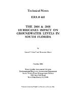 [2006-10] The 2004 & 2005 hurricanes impact on groundwater levels in South Florida