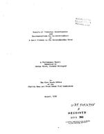 [1960-08] Results of Fisheries Investigation and Recommendations for Re-Establishment of a Sport Fishery in the Caloosahatchee River : a Preliminary Report