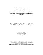 [1997-09] Wetland rapid assessment procedure (WRAP)