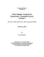 [2008-02] Water Budget Analysis for Stormwater Treatment Area 6 Section 1 (Water Years 2006 and 2007; May 1, 2005 through April 30, 2007)
