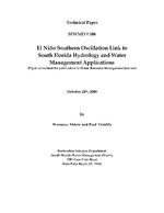 [2009-10] El Niño Southern Oscillation Link to South Florida Hydrology and Water Management Applications