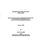 [1998-03] Quantifying Atmospheric Deposition of Phosphorus: A Conceptual Model and Literature Review for Environmental Management