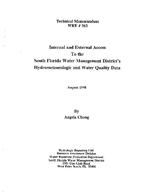 [1998-08] Internal and external access to the South Florida Water Management District's hydrometeorologic and water quality data