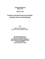 [1999-01] Frequency and spatial analyses for monthly rainfall in central and south Florida