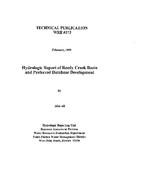 Hydrologic report of Reedy Creek Basin and preferred database development