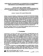 [1999-09] Variability, uncertainty, and sensitivity of phosphorus deposition load estimates in South Florida