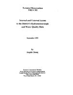 Internal and external access to the hydrometeorologic and water quality data
