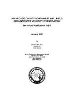 Miami-Dade County Northwest Wellfield Groundwater Velocity Investigation