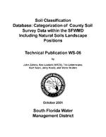 Soil Classification Database: Categorization of County Soil Survey Data Within the SFWMD, Including Natural Soils Landscape Positions