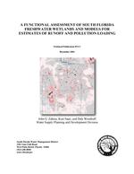 A functional assessment of south Florida freshwater wetlands and models for estimates of runoff and pollution loading