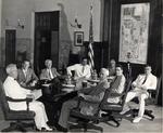 Members of the Coral Gables City Commission meeting at City Hall. Coral Gables, Florida