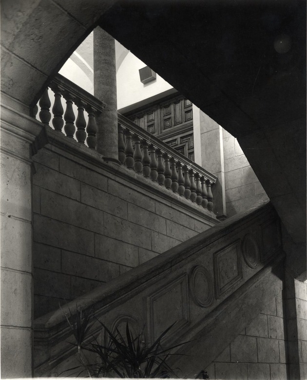 Coral Gables City Hall first floor stairway. Coral Gables, Florida - Recto