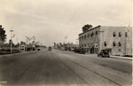 [1923] Streetcar and cars on Business District , Coral Gables, Florida