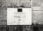 Coral Gables Woman's Club, City of Coral Gables ladmark plaque. Coral Gables, Florida